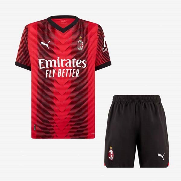Camiseta AC Milan 1ª Niños 2023 2024
